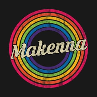 Makenna - Retro Rainbow Faded-Style T-Shirt