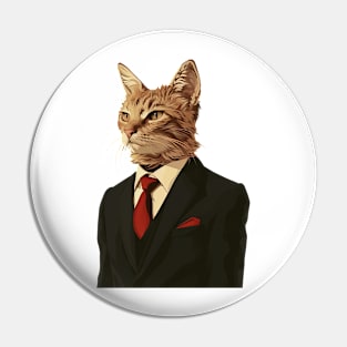 gentleman cat Pin