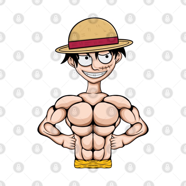 One Piece - Luffy Gym Character by ryroxtoons