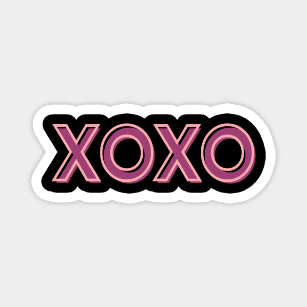 XoXo Pink Pinky Winky Cheerful Inspired Motivated Girly Cute Beautiful Text Style Meme Love Man's & Woman Magnet by Salam Hadi