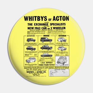 LOCAL CAR DEALER AD - 1962 (British cars) Pin