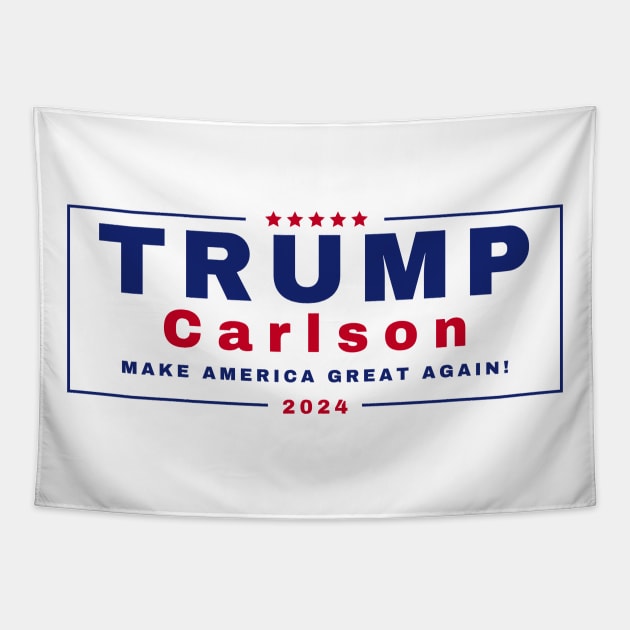 Trump & Tucker Carlson 2024 Tapestry by TrailDesigned