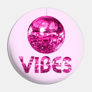 Seventies Pink Discoball Vibes Pin