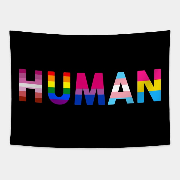 Human LGBT Pride flag gender Tapestry by Venicecva Tee