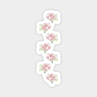 red roses chain rose tendril flowers flower blossoms Magnet