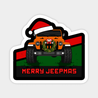 Orange [Jeep] Christmas Magnet