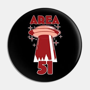 Area 51 UFO Red Pin