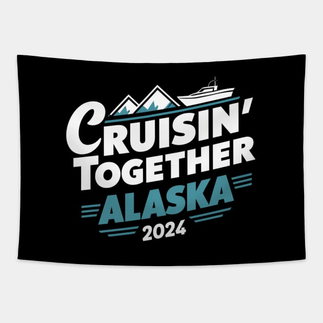 cruisin together alaska 2024 vacation trip Tapestry by Uniqueify