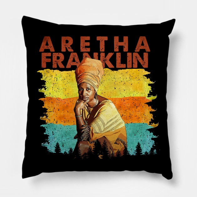 Sing it, Aretha! Classic Music Tribute Tee Pillow by Doc Gibby