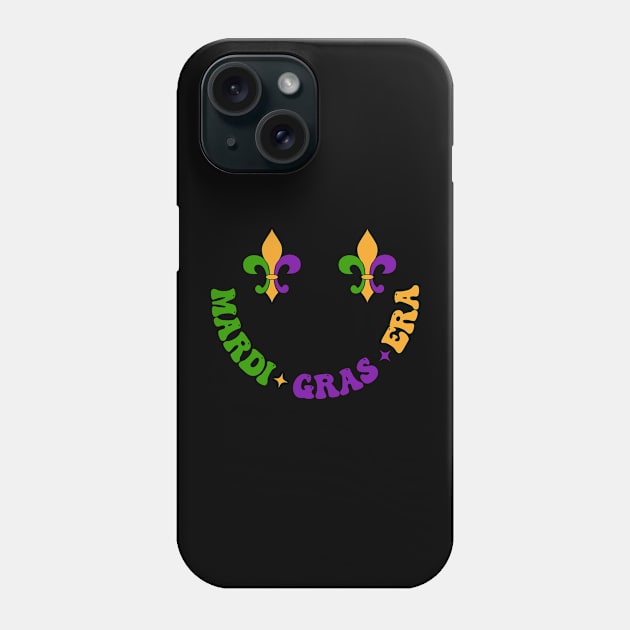 In My Mardi Gras Era Faux Sequin, Fleur De Lis, Mardi Gras Beads Glitter Fat Tuesday (2 Sided) Phone Case by artbyhintze