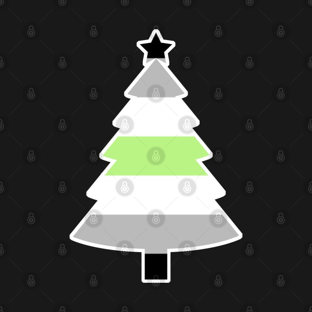 Christmas Tree LGBT Flag Agender by aaallsmiles