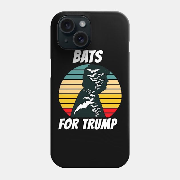 Vintage Trump Halloween Bat Phone Case by coloringiship