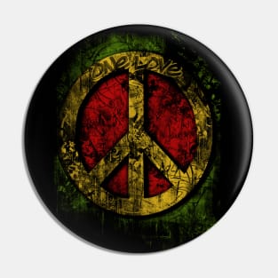 Rasta Graffiti Wall Art - One Love_ for darks Pin