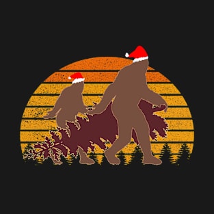 Funny Xmas Bigfoot and Sasquatch T Shirts T-Shirt