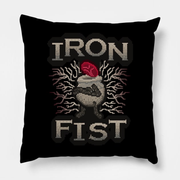 Alexander Iron Fist Pillow by Necrobata