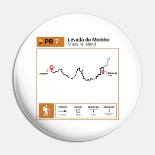 Madeira Island PR7 LEVADA DO MOINHO trail map Pin