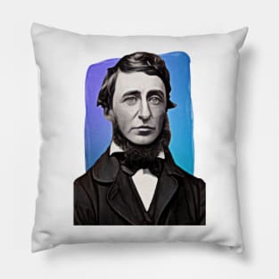 American Philosopher Henry David Thoreau illustration Pillow