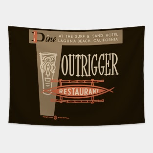 Vintage Outrigger Tiki Restaurant Tapestry