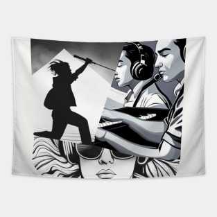 Abstract Music Creation Tapestry