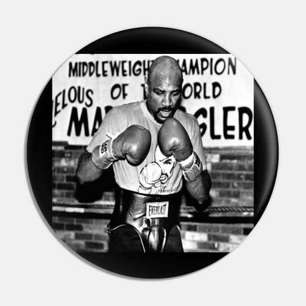 Marvin Hagler Fight Pin by Vamp Pattern