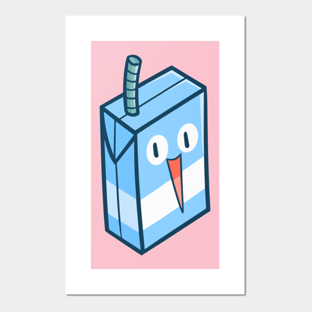 Cute Blue White Milk Box - Funny Milk - Posters and Art Prints | TeePublic Cute Blue White Milk Box - Funny Milk - Posters and Art Prints | TeePublic
