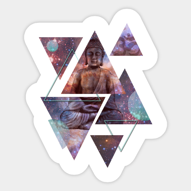 Galaxy Levitation - Buddha - Inspirational - Sticker