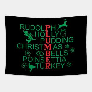 Plumber Christmas Present 2 - Xmas Gift Tapestry