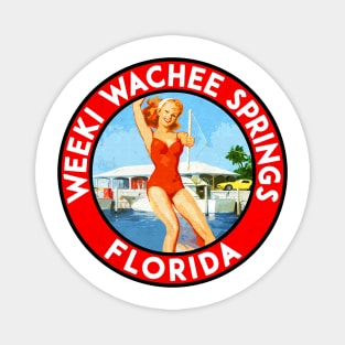 Weeki Wachee Springs Florida Vintage Mermaid Show Manatees Magnet