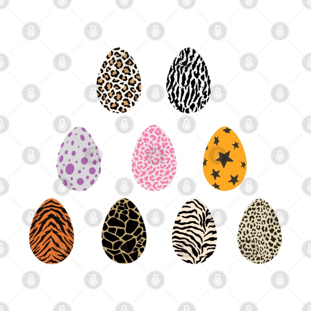 Easter stickers safari animal print, fashion Easter, Easter clipart, minimalism Easter decor by PrimeStore