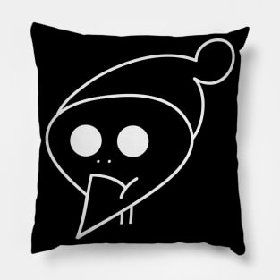 Comic Skull head with hat. No smile, just stoic and cool Birthday Gift Shirt Pillow