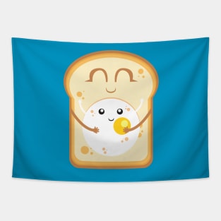 Breakfast egg toast Tapestry