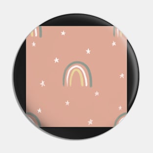 Rainbows and Stars Pink Pin