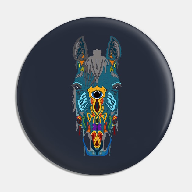 Heady Horse Pin by slippery slope creations