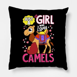 just a girl who loves camels 2 Pillow