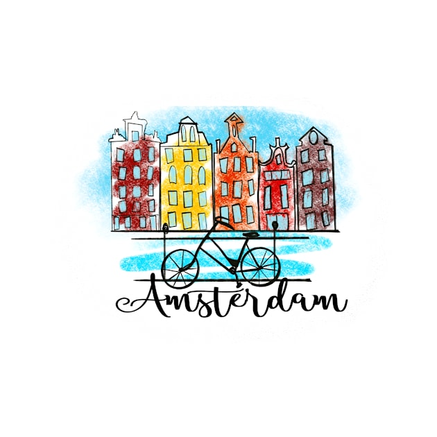 Amsterdam skyline city view by Orangerinka