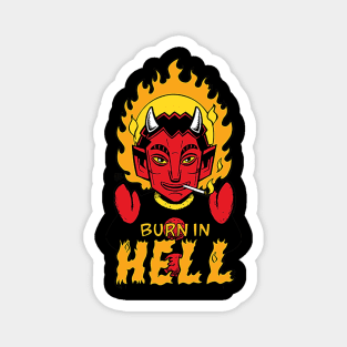 Devil Puppet Burn in Hell Magnet