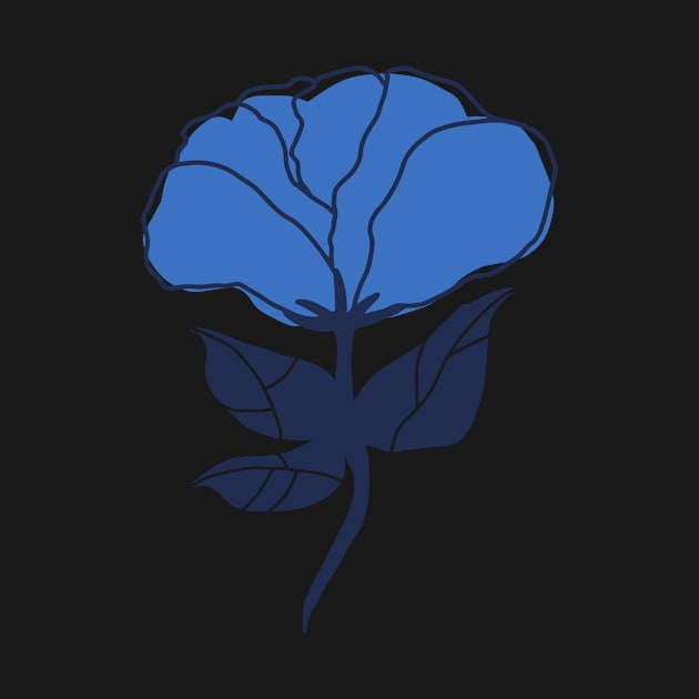 Sketchy Blue Flower by Hssinou