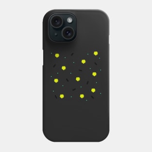 Yellow brush dots Phone Case