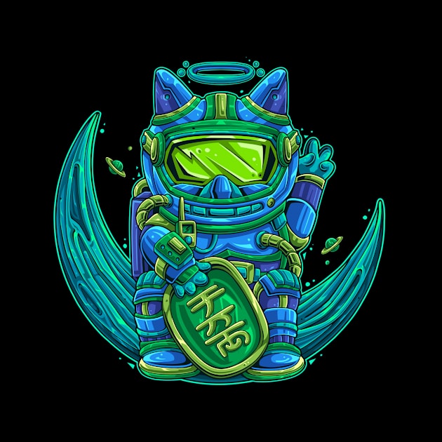 SPACE ASTRO LUCKY CAT ORNAMENT by Startwork