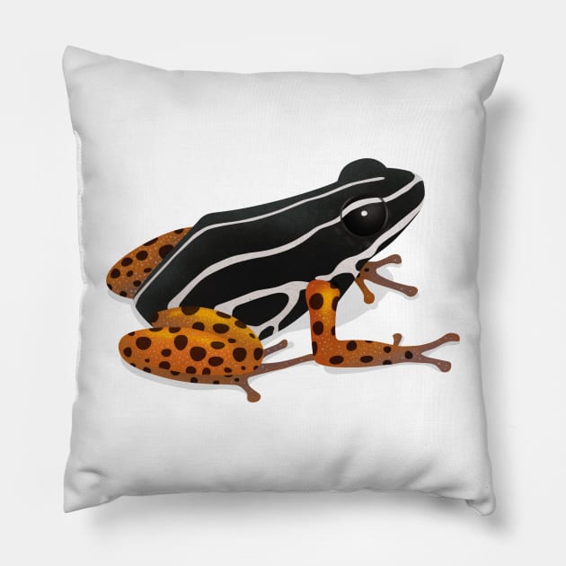 Rio Madeira poison frog Pillow by jurjenbertens