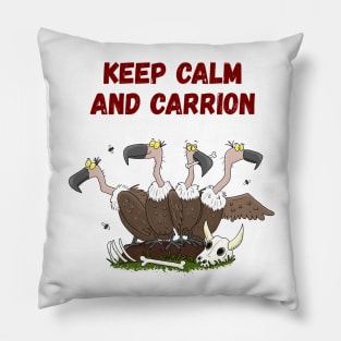 Funny vultures humour cartoon Pillow