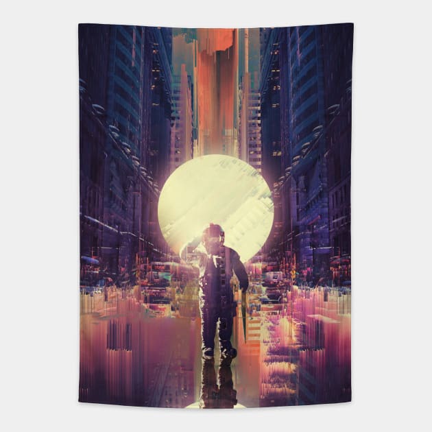 Lost In The City Tapestry by nicebleed