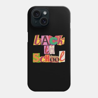 Back to school, scrapbooking collage aesthetic Phone Case