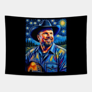 Garth Brooks in starry night Tapestry