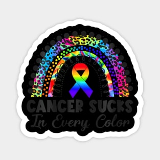 Cancer Sucks In Every Color All Cancer Matter Boho Magnet