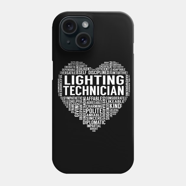 Lighting Technician Heart Phone Case by LotusTee