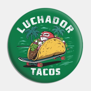 Luchador Tacos Pin