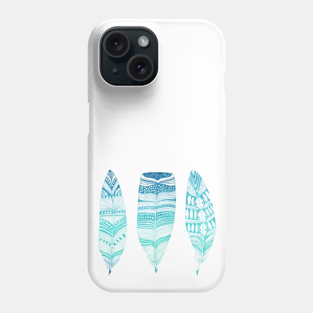 Trio of Feathers Phone Case by jessiefaye