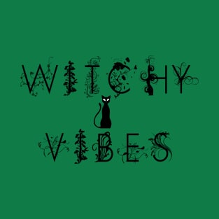 floral witchy vibes typography T-Shirt