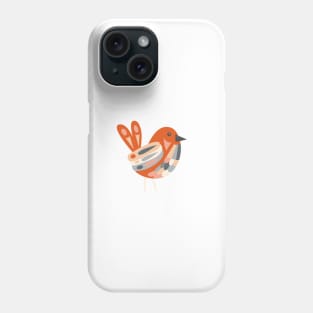 Winter Birds - Gray + Red Phone Case